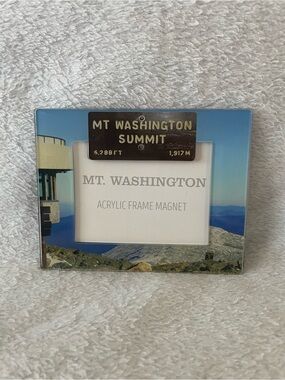 Mt Washington Summit Acrylic Frame Magnet - Blue Scenic